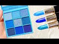 ASMR Blue Makeup Slime! Mixing Lipsticks, Eyeshadow into Slime! Satisfying Video #1