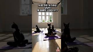 ai로 표현해본 요가하는 고양이  #수익창출 #ai크리에이터
