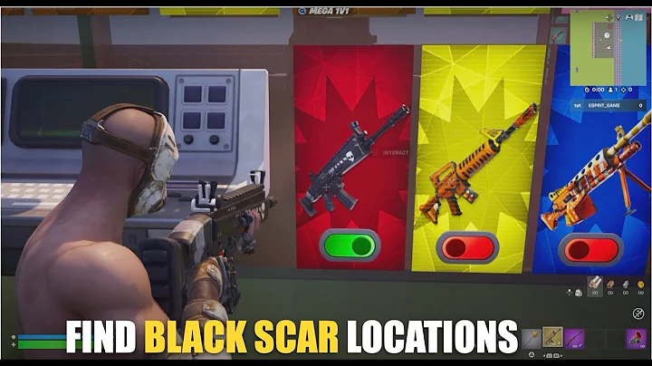 MEGA 1V1 ALL GUNS & VEHICLES MAP FORTNITE CREATIVE - FIND SECRET BLACK SCAR LOCATIONS