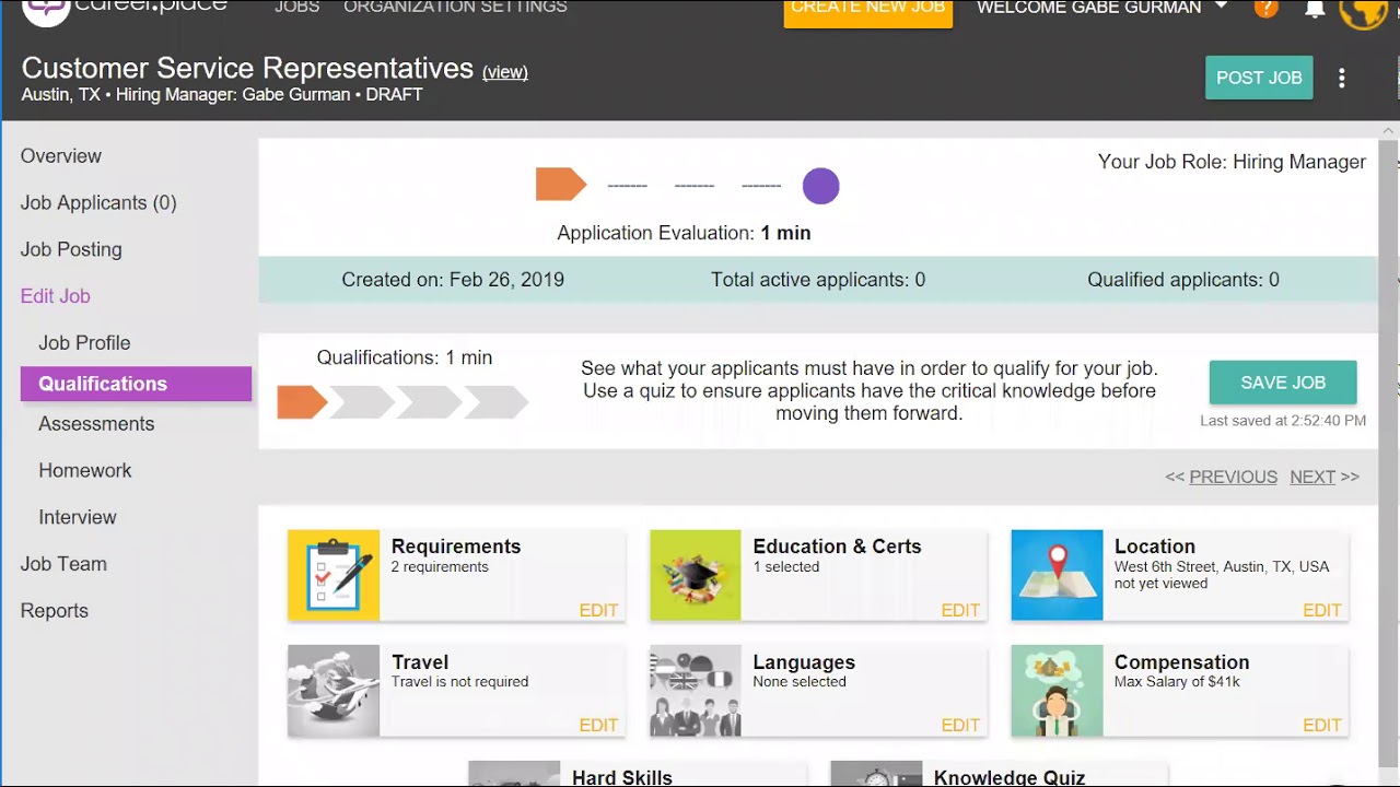 Creating a Job Post with Career.Place