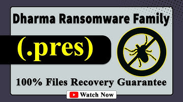 || SOLVED ✅🔘|| Pres (.pres) Dharma family ransomware virus - removal and decryption