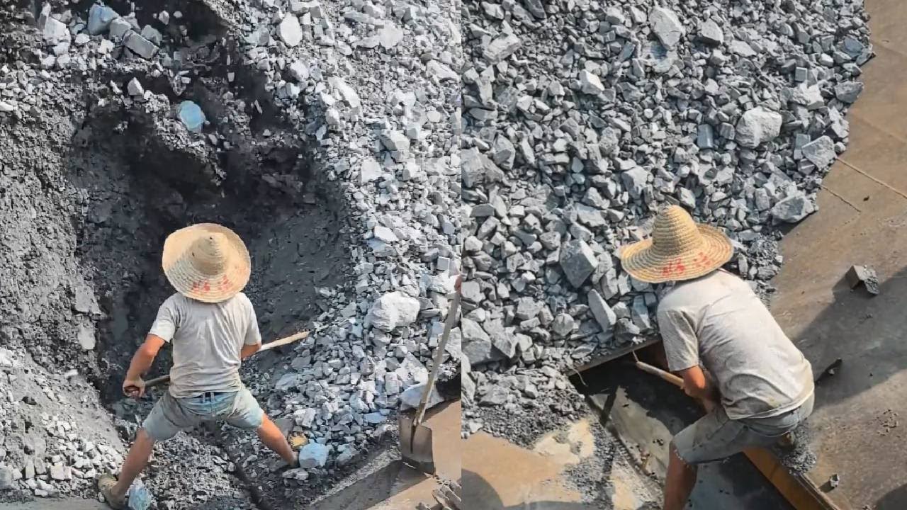 First board 2,500 tons sand ship unloading phosphate rock | Satisfactory video