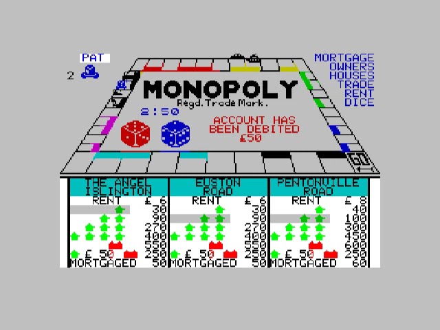 マスターモノポリー Monopoly (ZX Spectrum) - YouTube