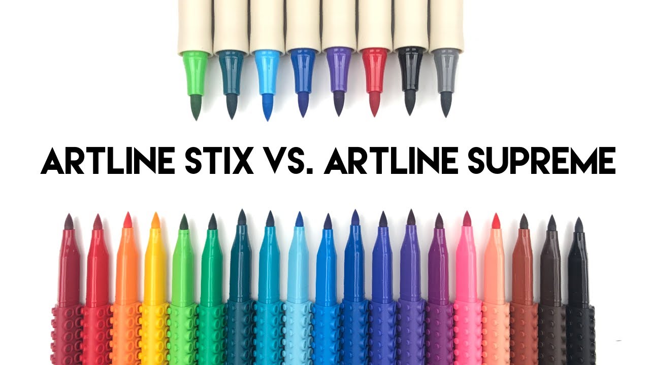Indiener wat betreft plastic Artline Stix Brush Markers vs Artline Supreme Brush Marker Review