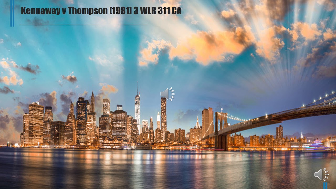 [Case Law Tort] ['remedies in nuisance'] Kennaway v Thompson [1981] 3 WLR 311 CA