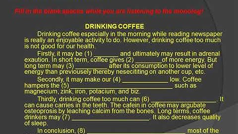 Listening Activity_Drinking Coffee_Bahasa Inggris Kelas XI