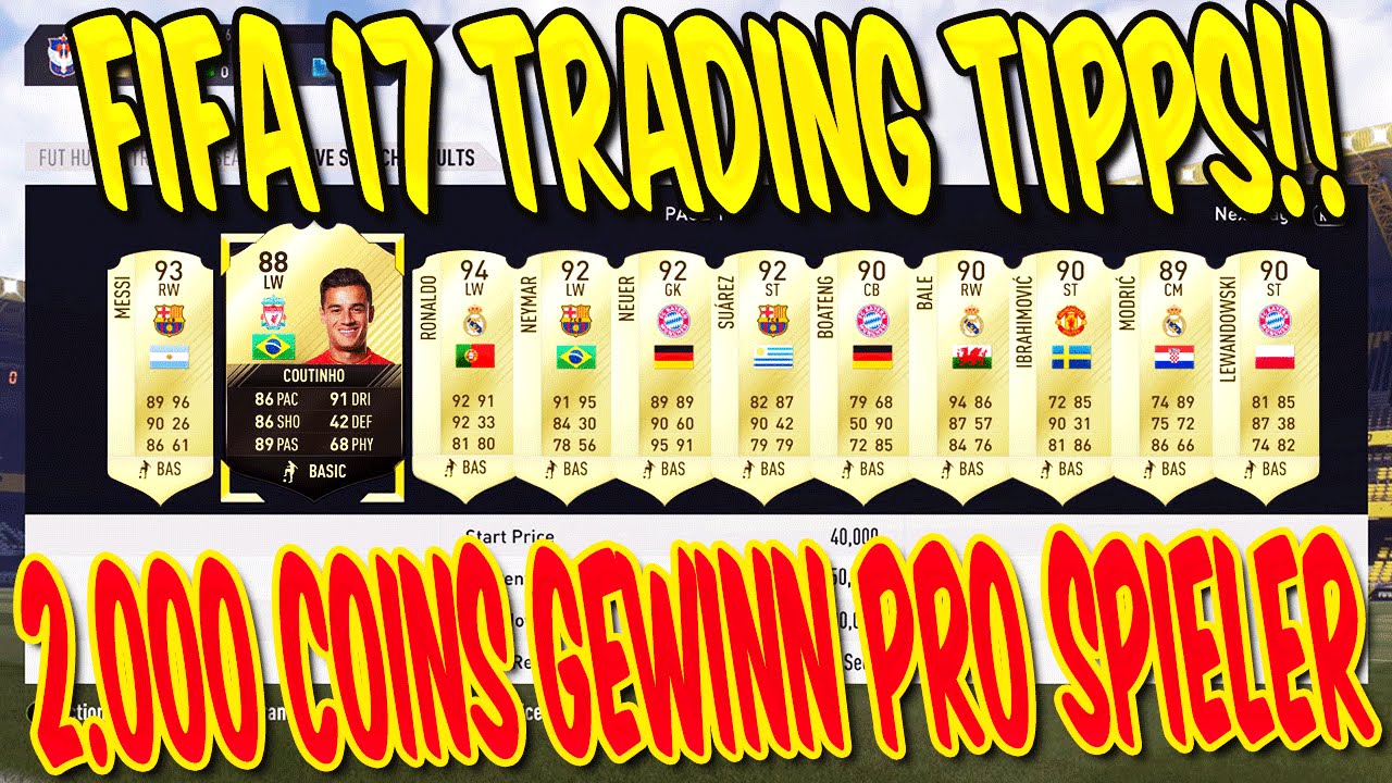 FIFA 17: TRADING TIPPS - 2.000 COINS GEWINN pro SPIELE - HOW TO MAKE COINS ULTIMATE TEAM (DEUTSCH)