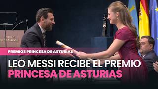 Lionel Messi receives the Princess of Asturias Award for Sports