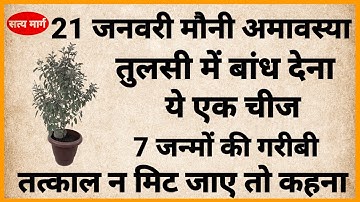 21 जनवरी मौनी अमावस्या तुलसी में बांध देना ये एक चीज 7 जन्मों की गरीबी तत्काल ना मिट जाए तो कहना!