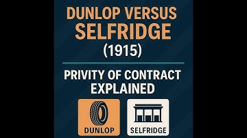 Dunlop Pneumatic Tyre Company Limited versus Selfridge Limited 1915 | Privity of Contract Explained
