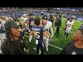 MAXX CROSBY EMBRACES LADD MCCONKEY AFTER RAIDERS 31-14 LOSS TO CHARGERS