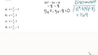Prep for College Algebra Chapter 5 Practice Test #7