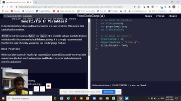 Learn Basic JavaScript  Understanding Case Sensitivity in Variables   freeCodeCamp org