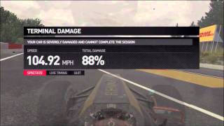 F1 2011 | Lotus Renault crash Spa Wet