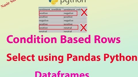 Based on Conditions Selected rows in Pandas DataFrames | If-else in Pandas Dataframs | Pandas