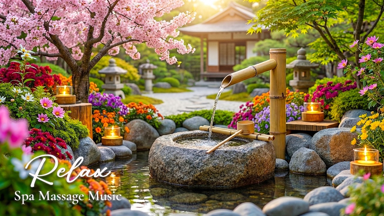 Healing Piano & Bamboo Water Sounds 🌿 Deep Sleep, Calm Mind & Relaxing Nature Music.