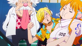 Sanji Almost Kisses Nami's Cute Pout in Front of Vegapunk | One Piece