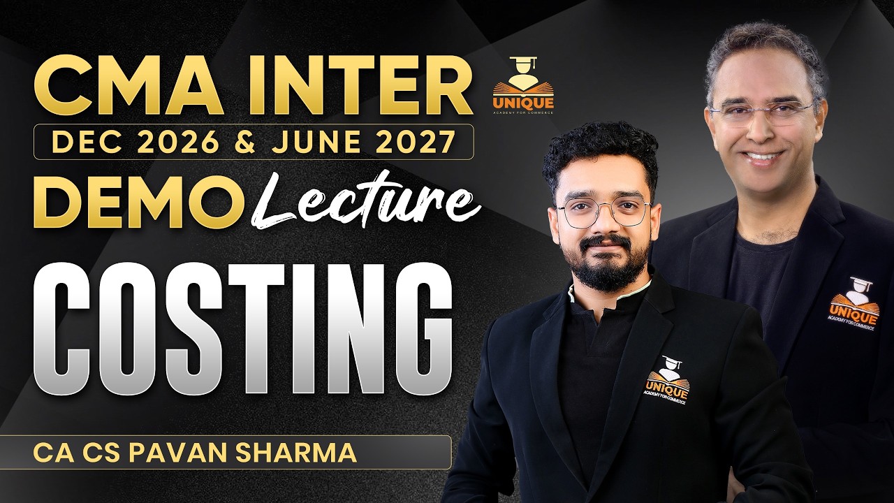 CMA Inter | Costing - L 2 | Demo Group 1 | Dec 2026 & June 2027 | CA CS PAVAN SHARMA