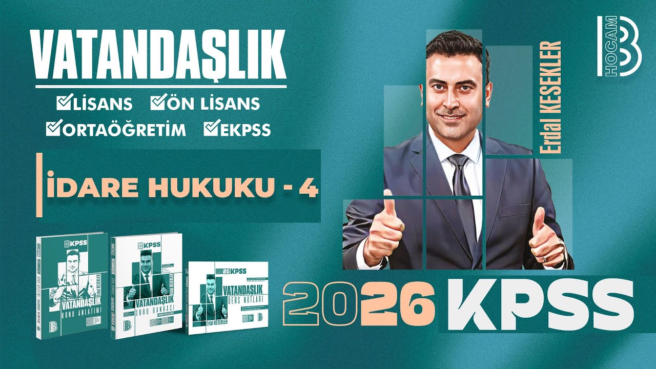 31) 2026 KPSS Vatandaşlık – İdare Hukuku 4 – Yerinden Yönetim – Mahalli İdareler – Erdal Kesekler