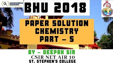 BHU 2018 ll Paper Solution || Part 5 || BHU | DU | IIT JAM | Other M.Sc Entrance || By - Deepak Sir