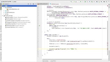 Crear archivo PDF usando DroidText en Android Studio