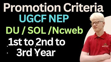 DU SOL Ncweb UG NEP Promotion Criteria Explain | Du Year Wise Promotion Rule | Ameeninfo