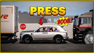 Rolls Royce Cullinan Keyvany Crash traffic test with dummy | BeamNG Drive #beamngdrive