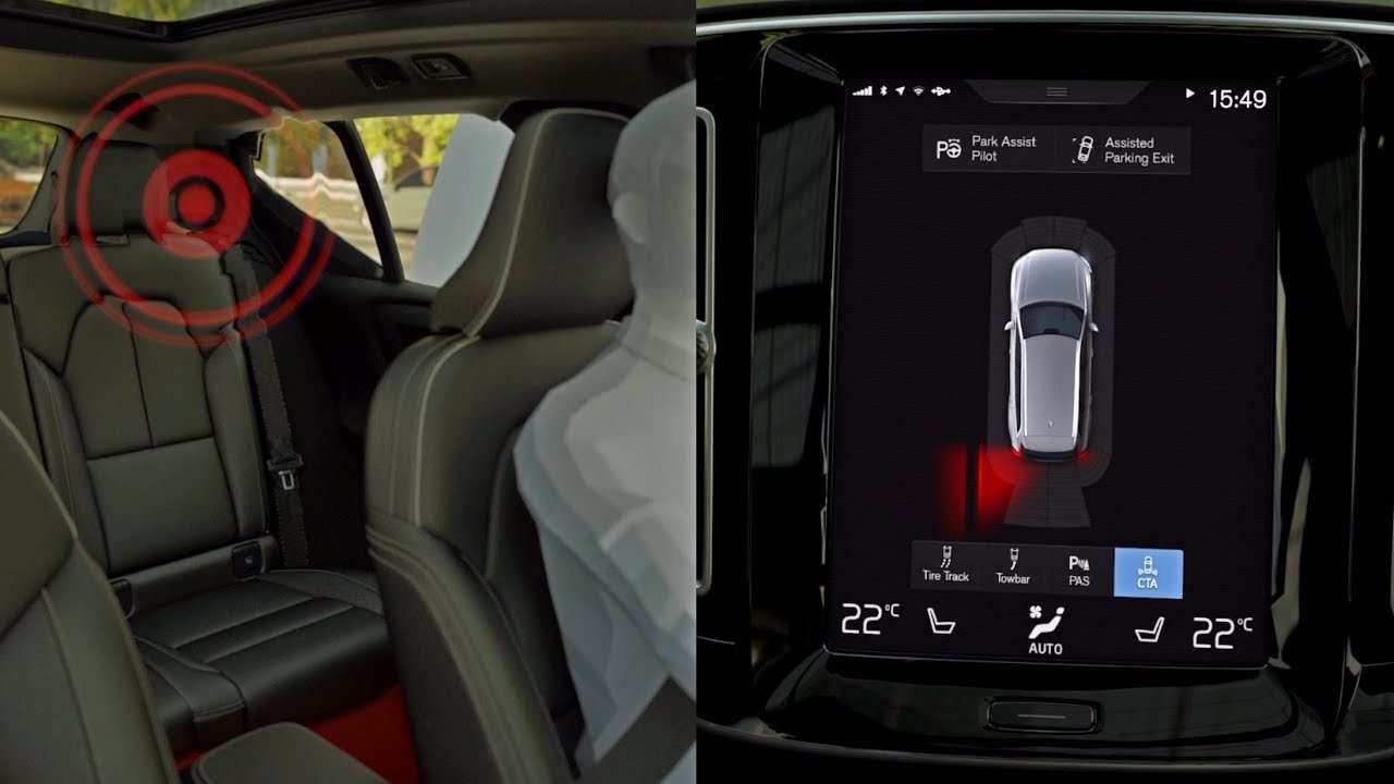 Volvo XC40 Cross Traffic Alert with brake support animation YouTube