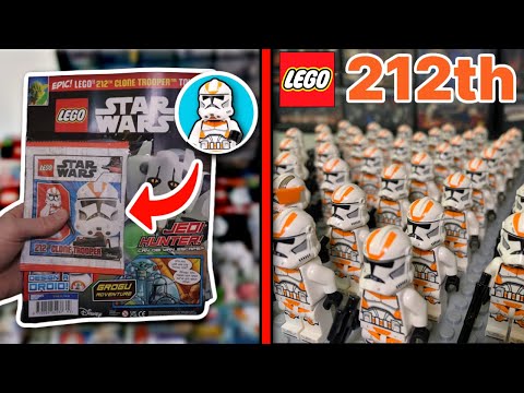 YouTube thumbnail: HUNTING for the NEW LEGO 212th Clone Trooper MAGAZINE!! (50+ found!)