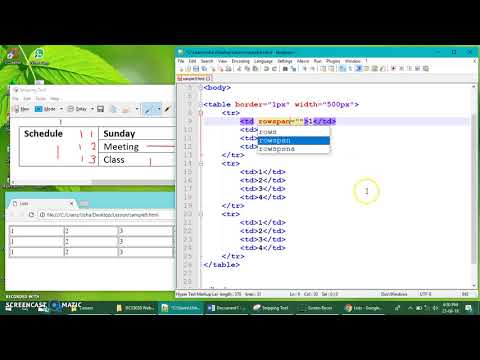 Lesson 11   Merging Rows and Columns in a Table Example 1