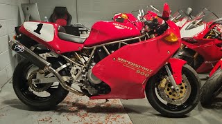 1993 Ducati Supersport 900 - Superlight Seat Unit - High Level Carbon Silencers - Walk Around Sales