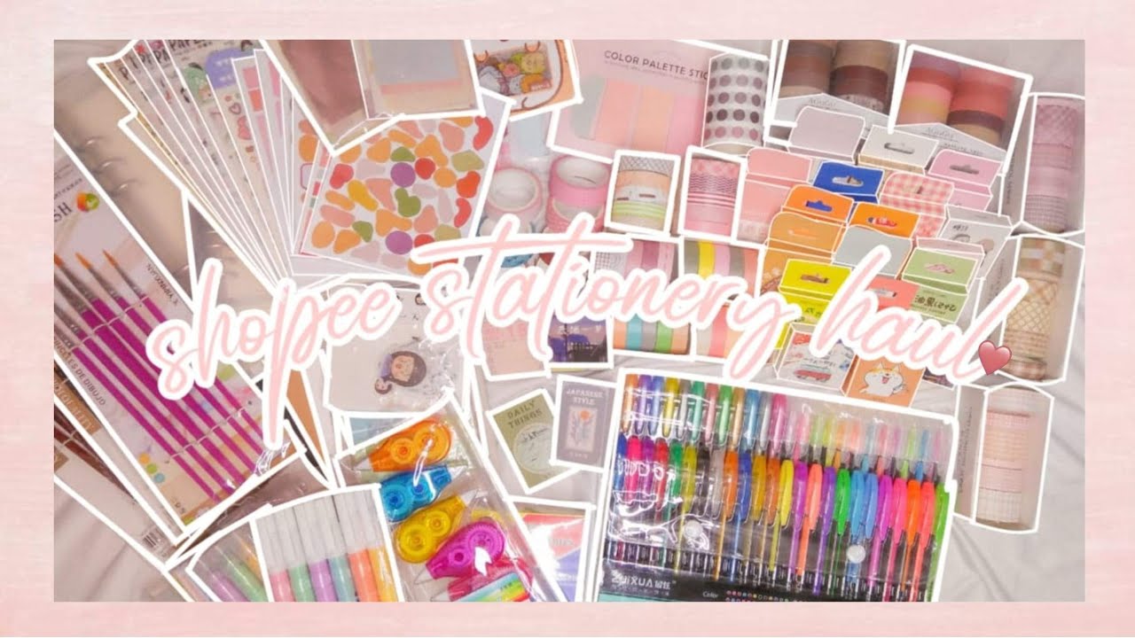 huge stationery haul (shopee philippines) | washi tape, binder, stickers & etc.