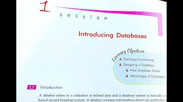 Introducing Databases Session-1 Information Technology Class 10th in Hindi Sumita Arora Code-402