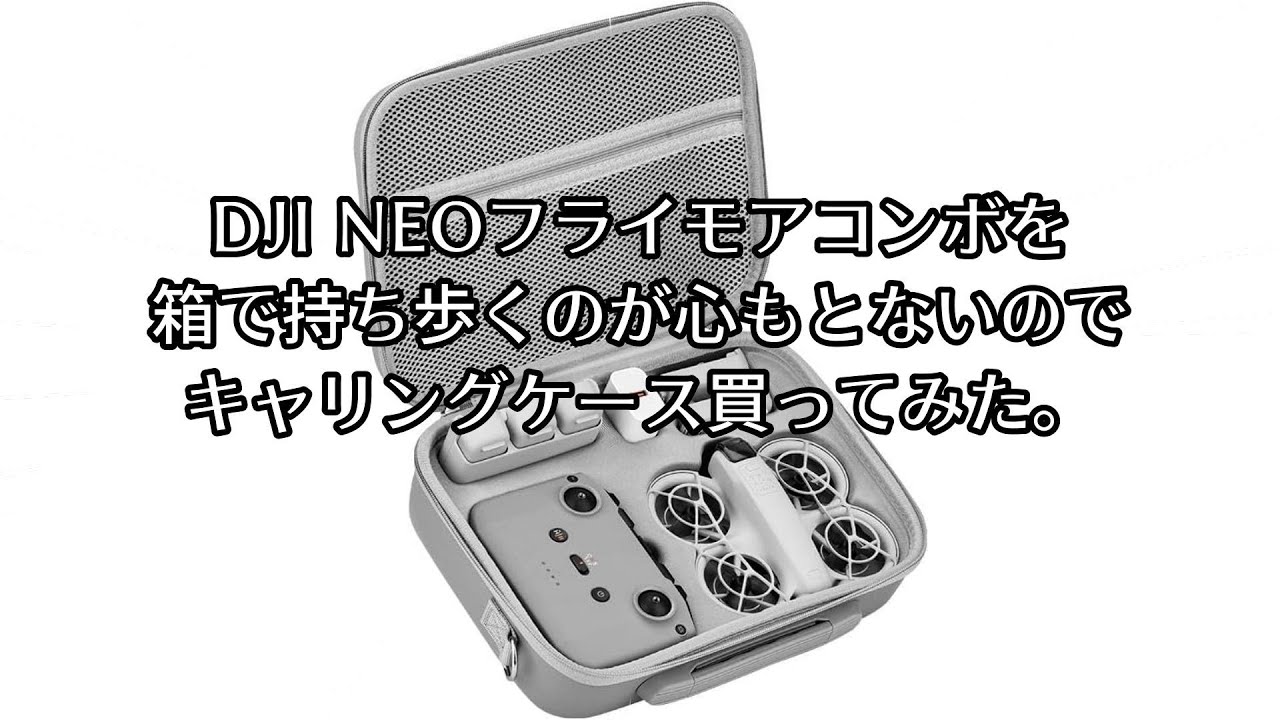 DJI NEO フライモアコンボを箱で持ち歩くのが心もとないので 