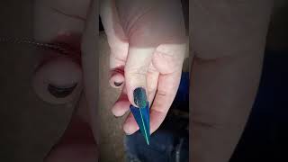 I'm disabled and I did these myself #handicapable #nails #gelnails #pretty