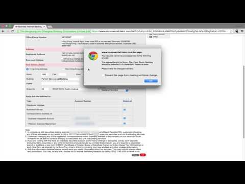 Update your adress on Hong Kong HSBC online banking