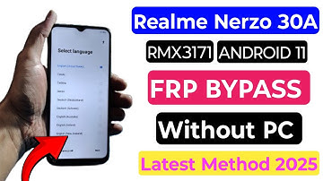 Realme Nerzo 30A (RMX3171) FRP Bypass | Without Pc | Realme Nerzo 30a Google Account Unlock 2025