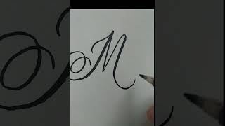 Letter M in calligraphy #calligraphy #shorts #cursivewriting