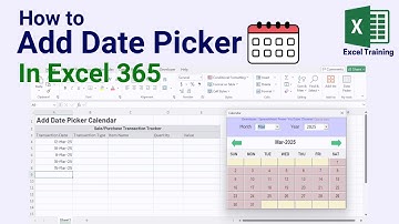 How to Add Date Picker Calendar in Excel