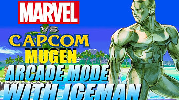 Marvel vs Capcom Mugen: w/ Iceman playthrough Arcade Mode