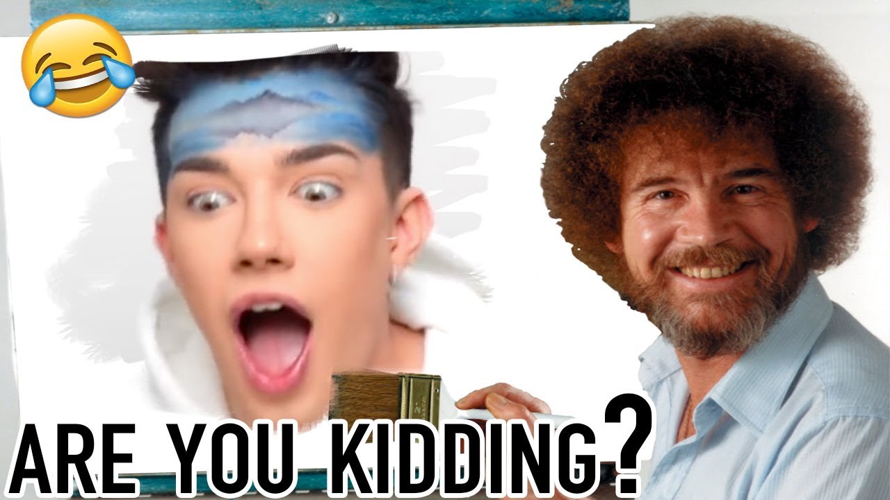 James Charles Amazed By Bob Ross For 5 Minutes Straight Youtube