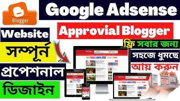 Google Adsense Approval Blogger Template 2023 । Adsense Responsive Blogger Template Customize Bangla
