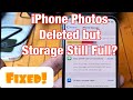 ALL iPhones FIXED: Photo Album & Recently Deleted Album is Empty But Still Taking Up Storage Space