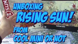 Boardgame Unboxing: Rising Sun! Full Daimyo Kickstarter Pledge from Cool Mini or Not