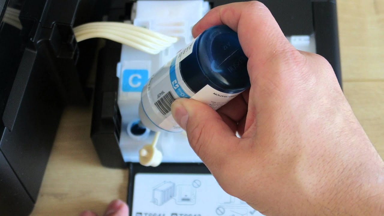 Epson L555 Ecotank Befüllen der Tanks YouTube