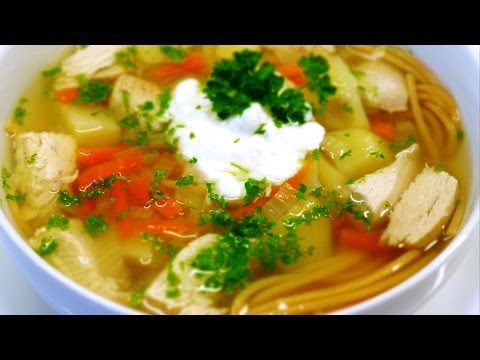 Chicken noodle soup recipe (low fat)