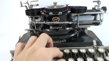 Hammond Multiplex Typewriter for Sale