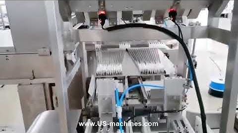 Powder sachet bag sorting feeding system box case cartoning machine packing video