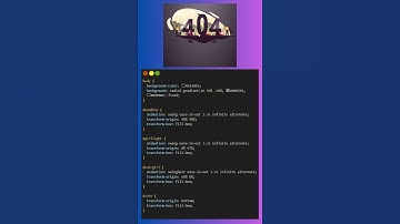 404 error page Using HTML and CSS #shorts