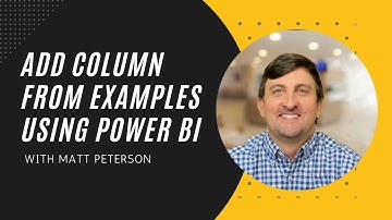 Power BI (Artificial Intelligence) Huge Timesaver🤖: Add Column From Examples 💡